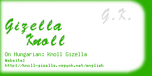 gizella knoll business card